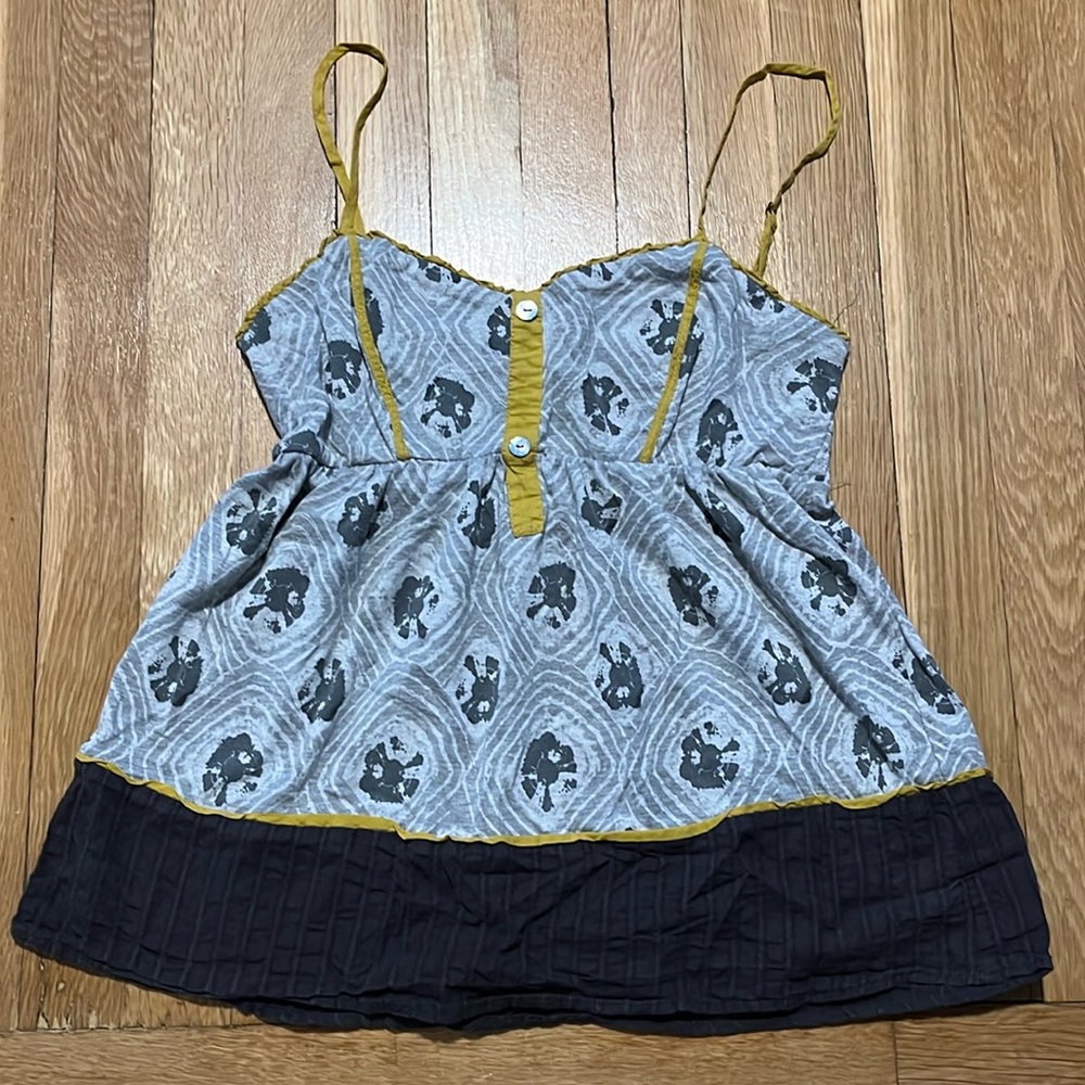 Patterned Spaghetti Strap Tank Top - image 1
